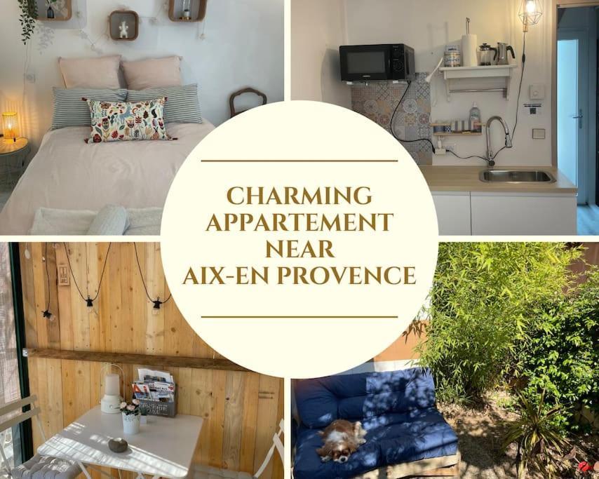 Charming Studio To Venelles 10 Minutes From Aix Exterior foto