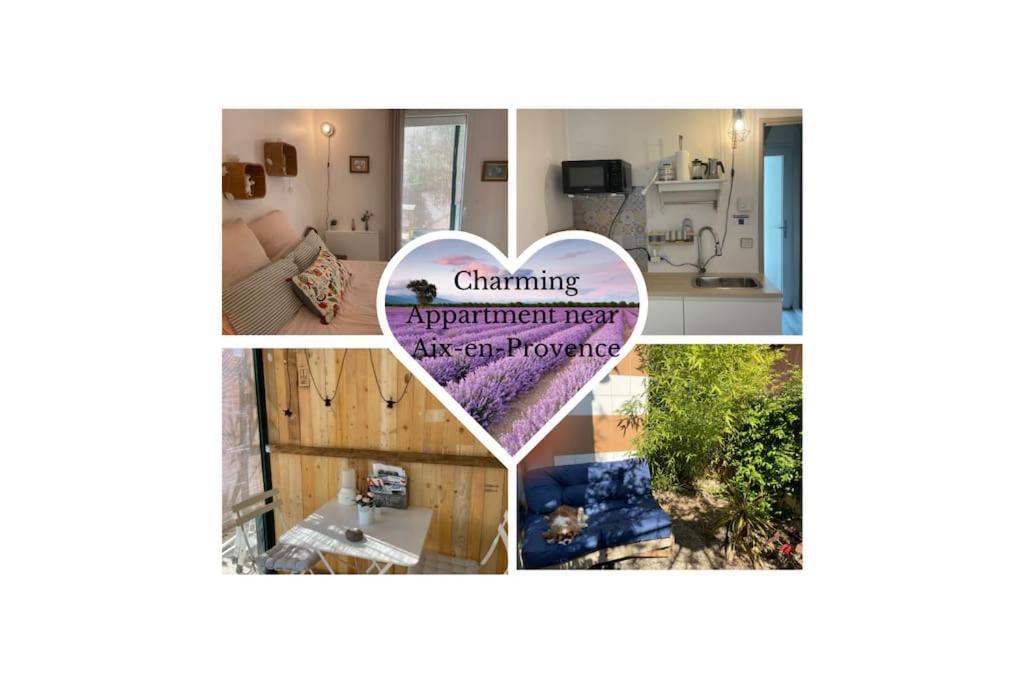 Charming Studio To Venelles 10 Minutes From Aix Exterior foto